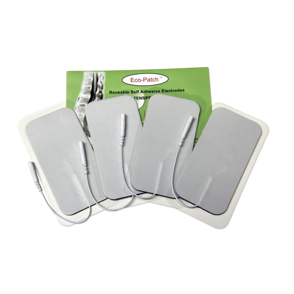 White Foam Electrodes Rectangle - 2” X 4”